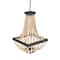 Hello Honey® Wood & Metal Framed Chandelier with Wood Bead Draping